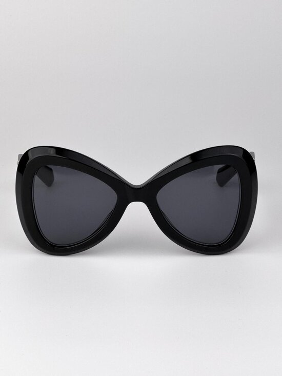 Valentino V-GOLD III VLS-138 A Oversized Butterfly Sunglasses – Shiny Black / Gr main image 8